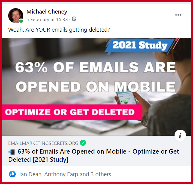 Posting a Link on Facebook