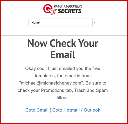 Example Thank You Page