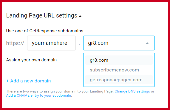 Thank You Page Getresponse