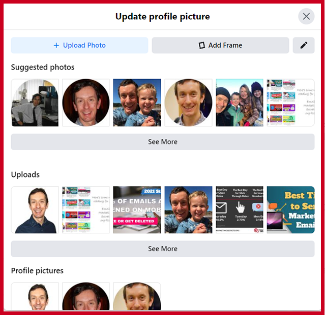 Updating Profile Picture on Facebook