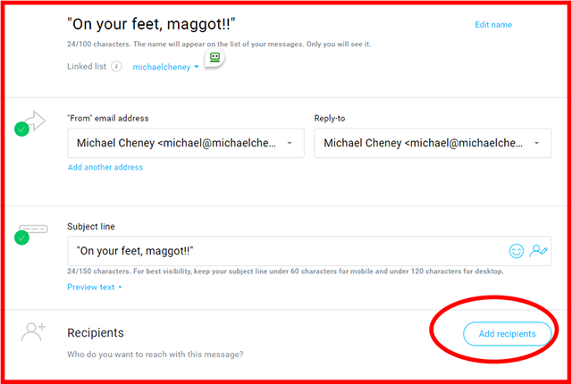 Add Email Recipients