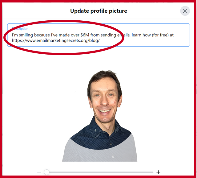 Add Link to Your Profile Picture