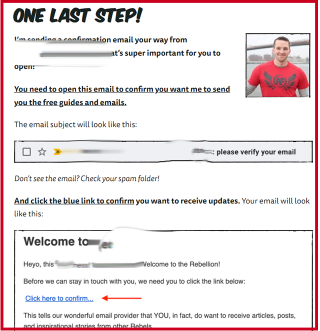 Thank You Page Example #2